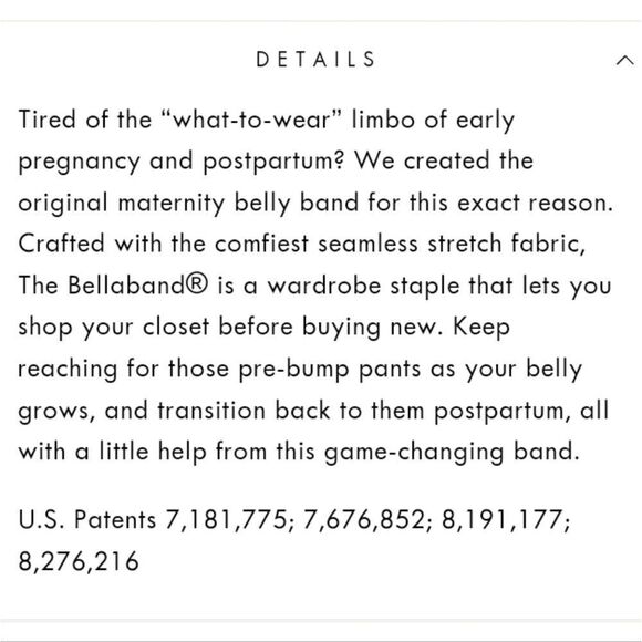 BellaBand Maternity Belly Band in White Size 2 - Picture 13 of 16